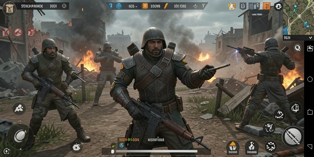 Tangkapan layar gameplay 6CF menampilkan pertempuran epik dan manajemen sumber daya.