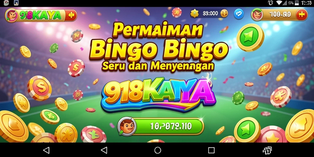 Gameplay seru Bingo di aplikasi 918KAYA dengan tampilan menarik.