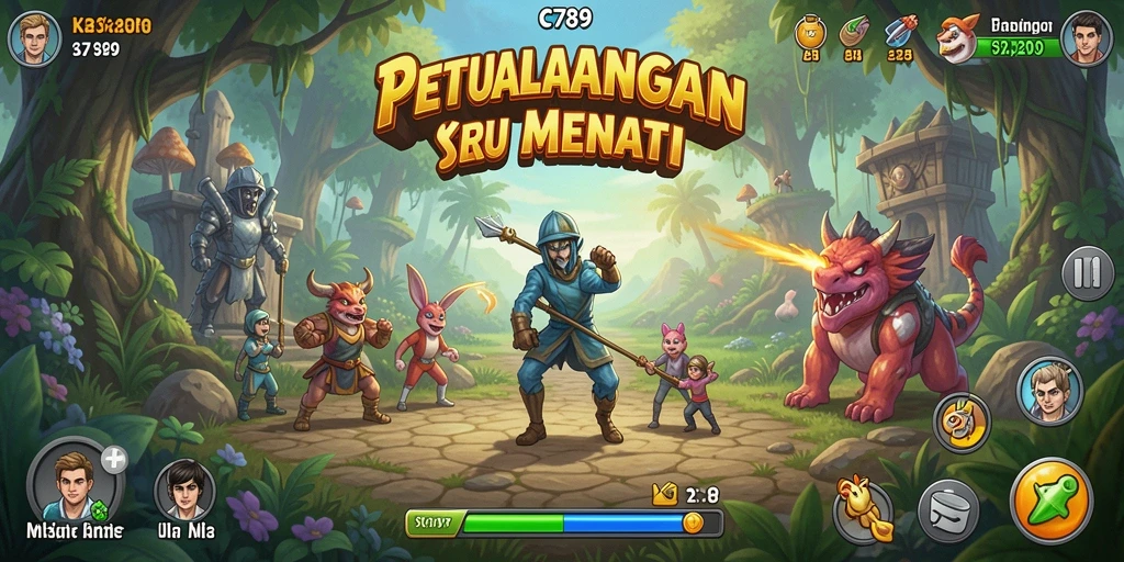 Tampilan gameplay petualangan yang mendebarkan di C789.