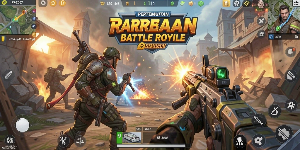 Tampilan gameplay PRG007 yang mendebarkan dalam mode Battle Royale.
