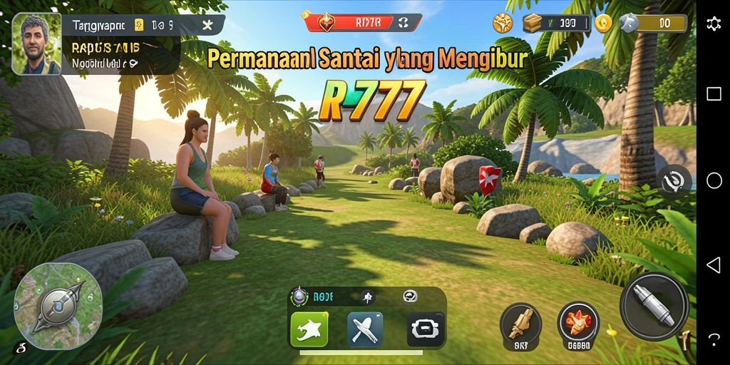 Tampilan gameplay seru dari RP777 yang menghibur.