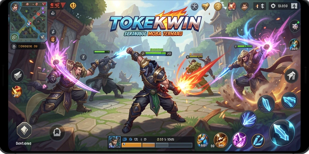 Gameplay epik dalam TOKEKWIN dengan pertarungan seru.