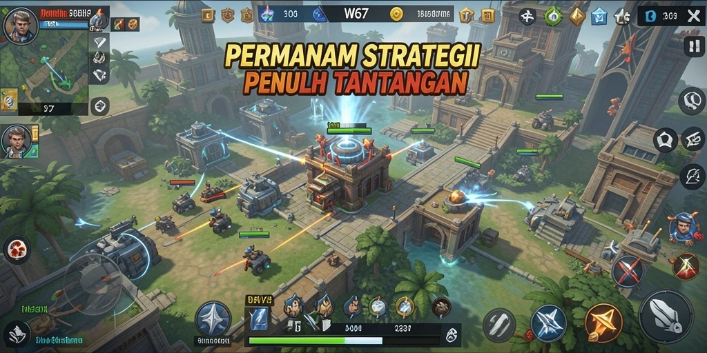 Tampilan gameplay W67 yang penuh strategi dan tantangan.