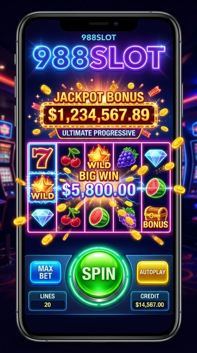 Tampilan aplikasi 988slot pada perangkat Android.